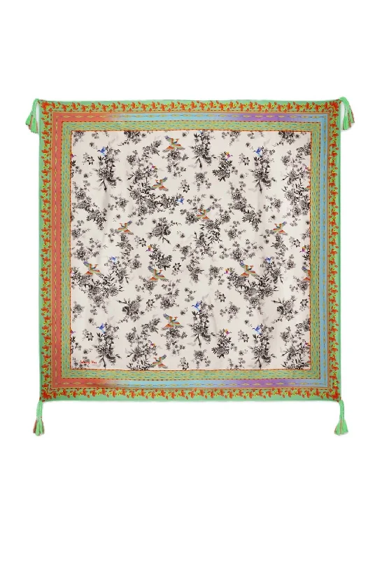 Scarves for bold fashion -Dreamer Garden Scarf In Green