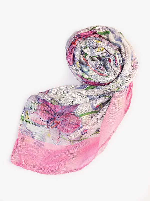 Shawls for cozy fashion-Printed Viscose Scarf