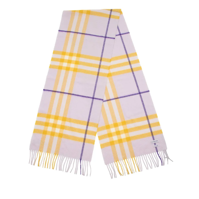 Scarves for outdoor sports -Burberry Cashmere Giant Check Scarf