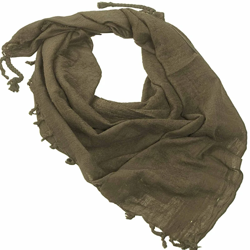 Scarves for beach outings -Olive Cotton Shemagh