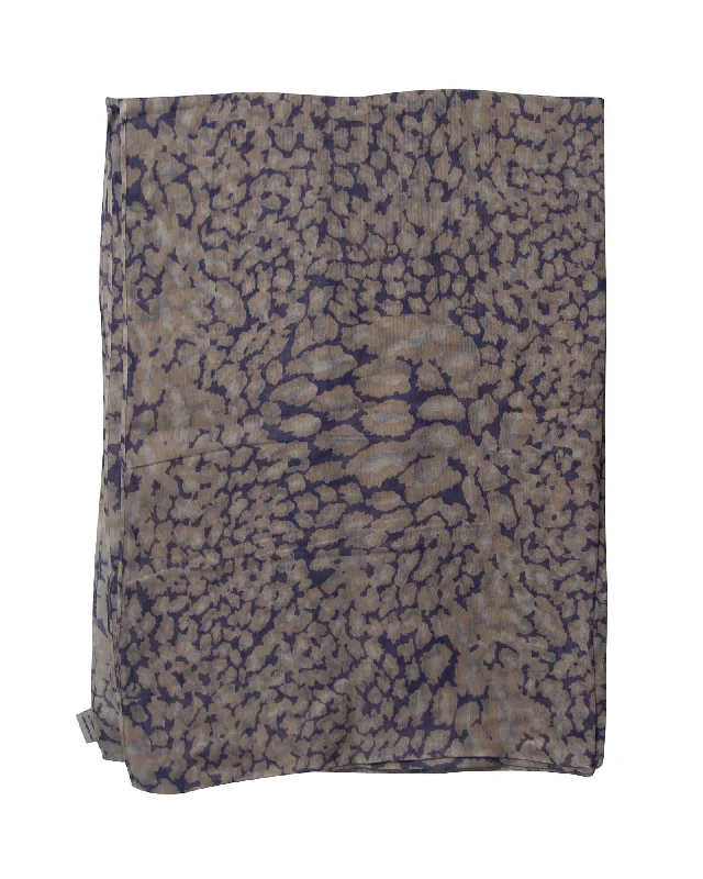 Scarves with floral lace -Diane Von Furstenberg Animal Print Scarf in Purple Modal