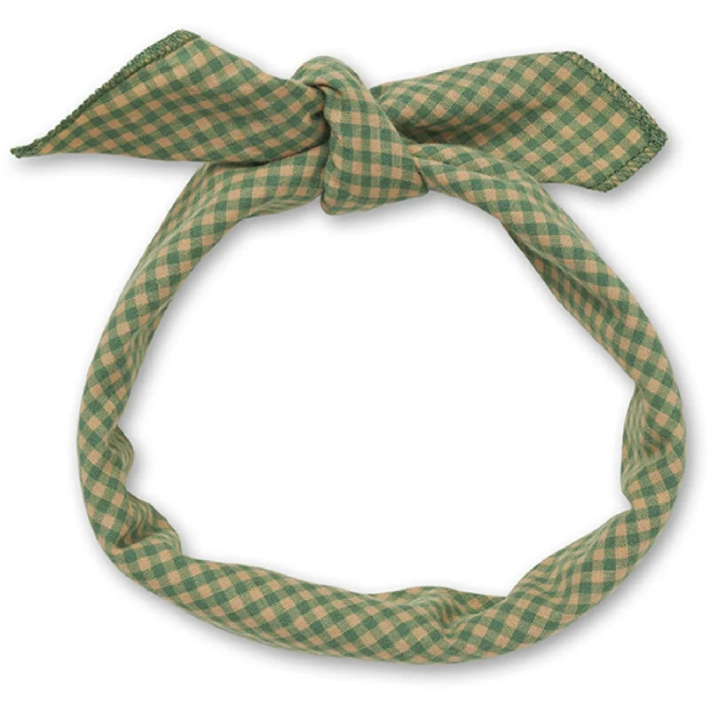 Scarves in loud florals -Lalaby Green Check Eddie Scarf