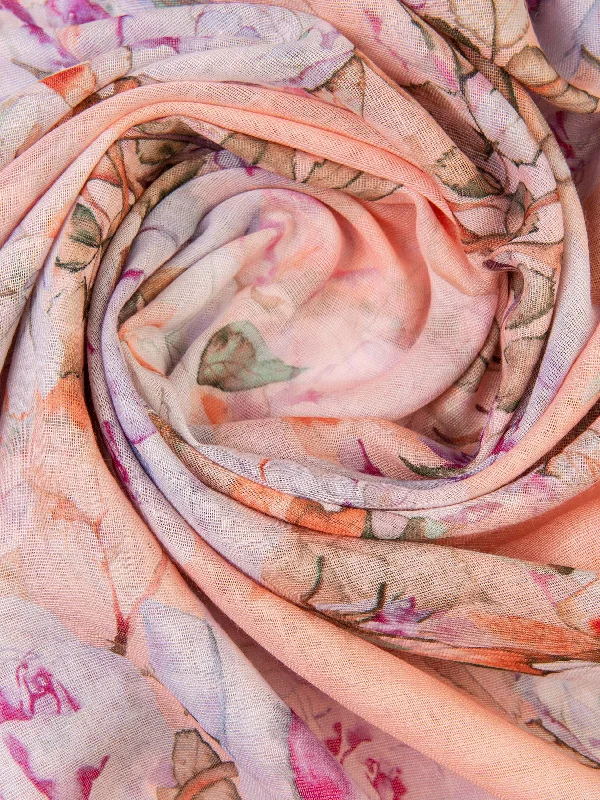 Shawls for summer nights-Printed Viscose Scarf