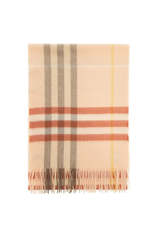 Mens Scarf Wholesale-Burberry Ered Scarf In Cashmere