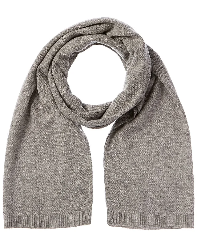 Scarves with flower accents -Phenix Lightweight Moss Stitch Cashmere Scarf