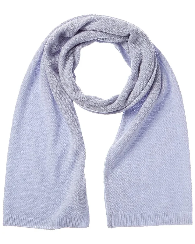 Scarves with vivid tassels -Phenix Lightweight Moss Stitch Cashmere Scarf