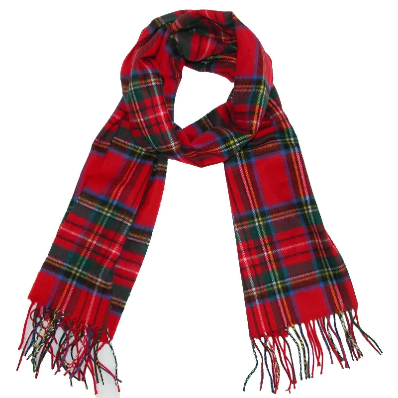 Mens Scarf Velvet-Soft Plaid Winter Scarf