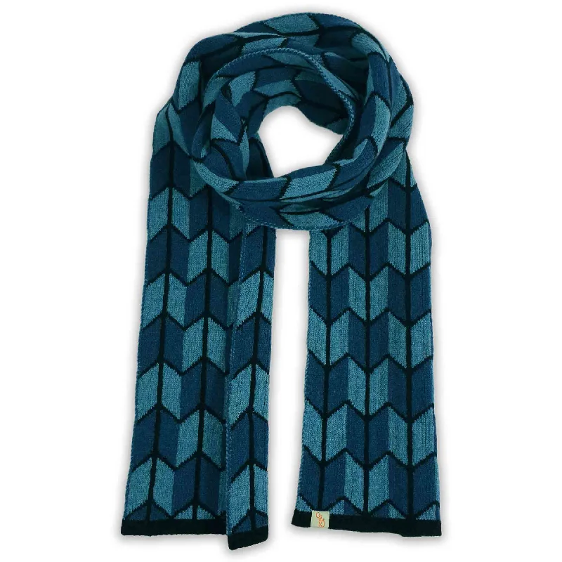 Scarves with bold geometrics -SCARVES - CLOVIS - PREMIUM AUSTRALIAN LAMBSWOOL