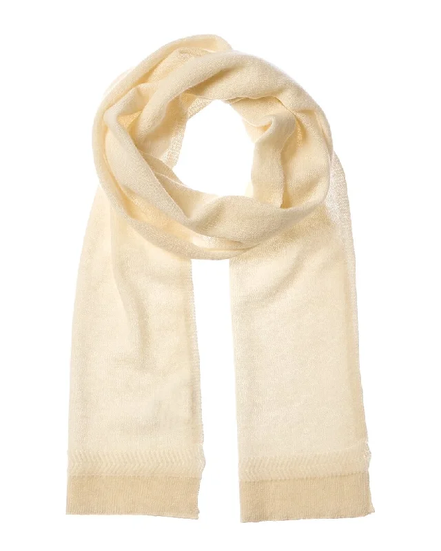 Scarves for family photos -Hannah Rose Herringbone Trim Cashmere Scarf