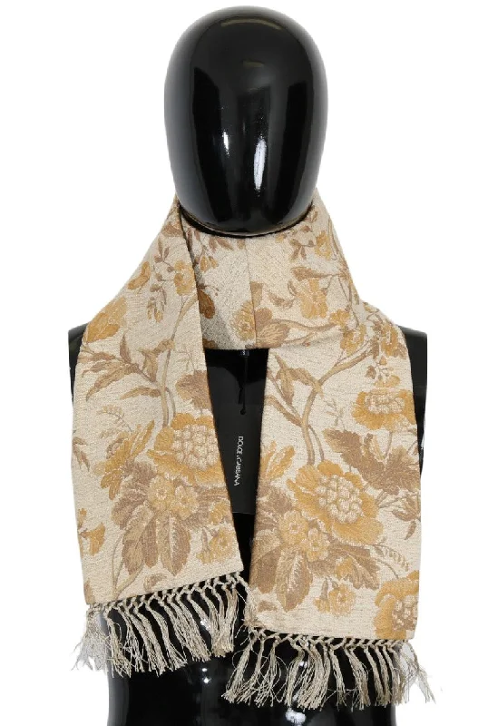 Mens Scarf Packaged-Dolce & Gabbana Elegant   Jacquard Stole Men's Scarf