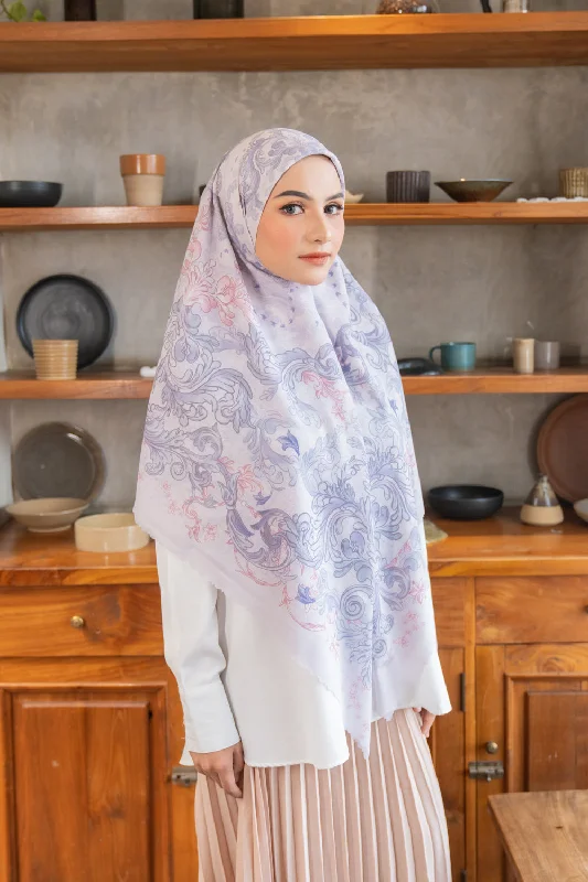 Neck Scarves lovely-Danisha Scarf Syar'i Silver Berry