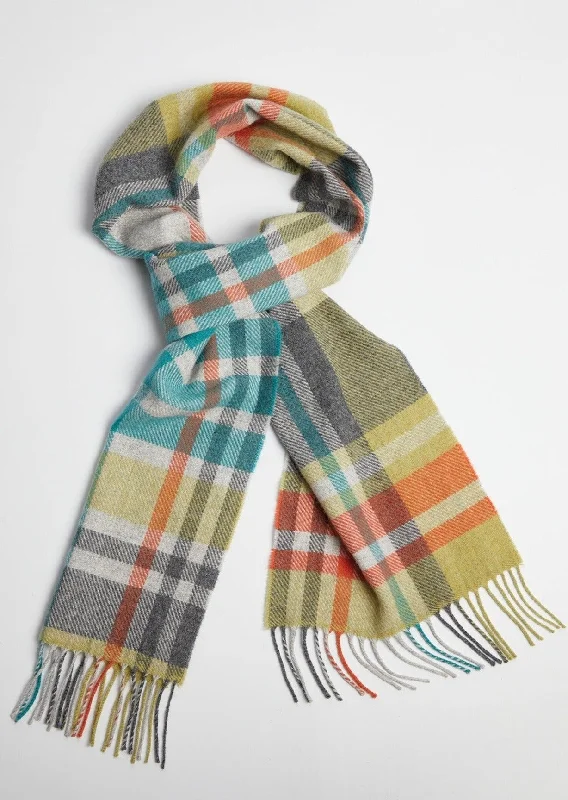 Scarves with old patterns -Foxford Lambswool Scarf | Multi Check