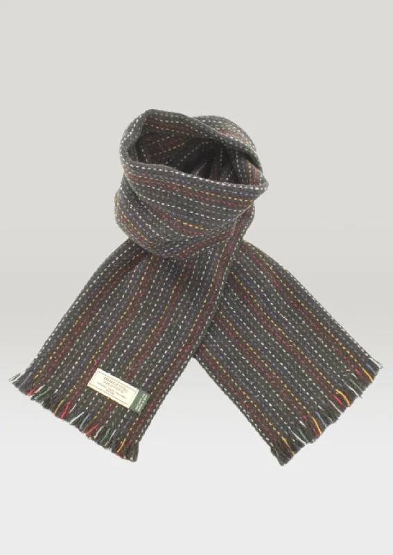 Scarves in soft silk -Mucros Donegal Wool Scarf | Black