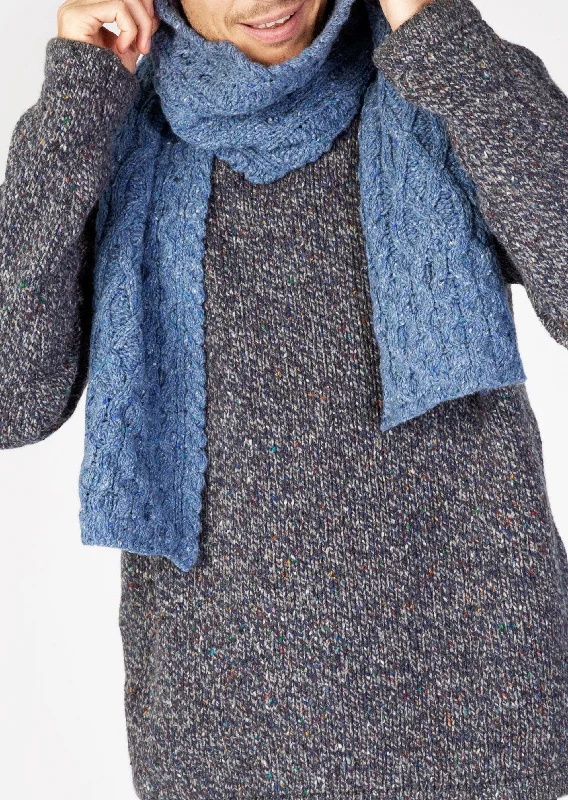 Scarves in top quality -IrelandsEye Luxe Aran Scarf | Blue Ocean