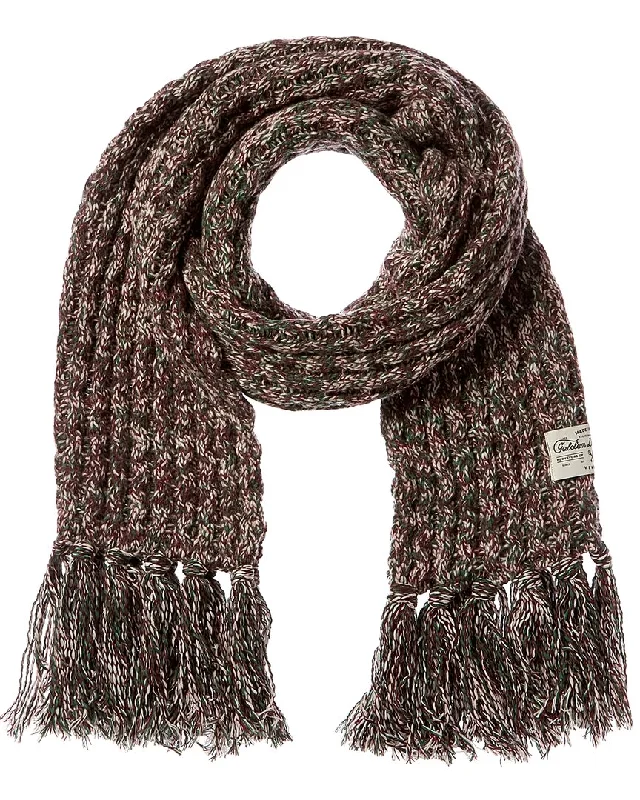 Mens Scarf No-Fringe-Golden Goose Ribbed Knit Wool-Blend Scarf