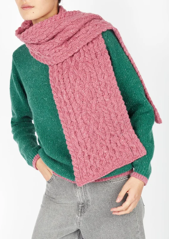 Scarves for spring -IrelandsEye Luxe Aran Scarf | Bubblegum