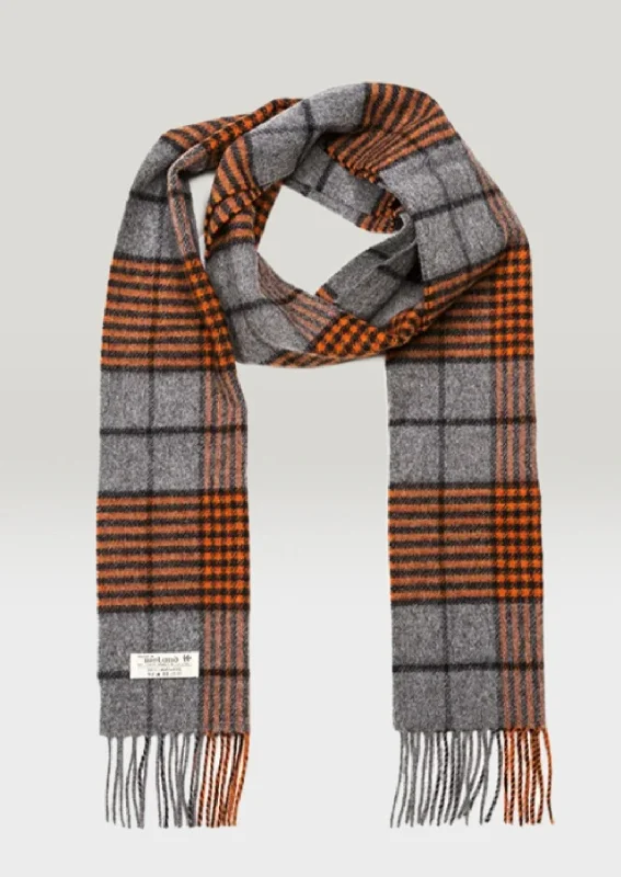 Scarves for class looks -John Hanly Lambswool Scarf | Grey Orange