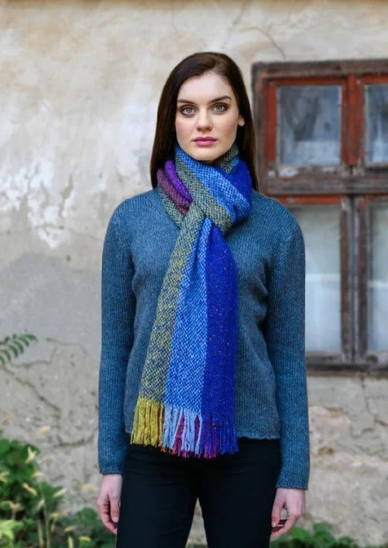 Scarves with knit patterns -Mucros Islander Scarf | Multi Color