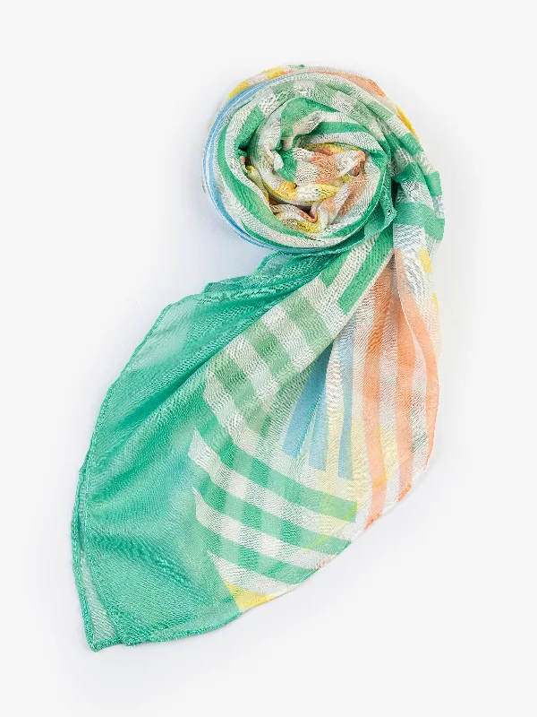 Shawls with bright patterns-Printed Viscose Scarf