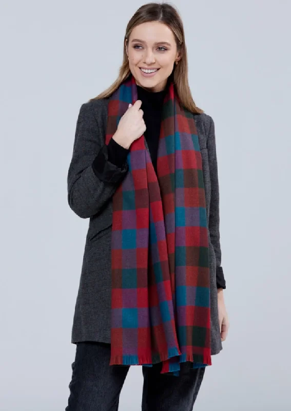 Scarves with snow patterns -Foxford Giant Merino Scarf | Heritage Check