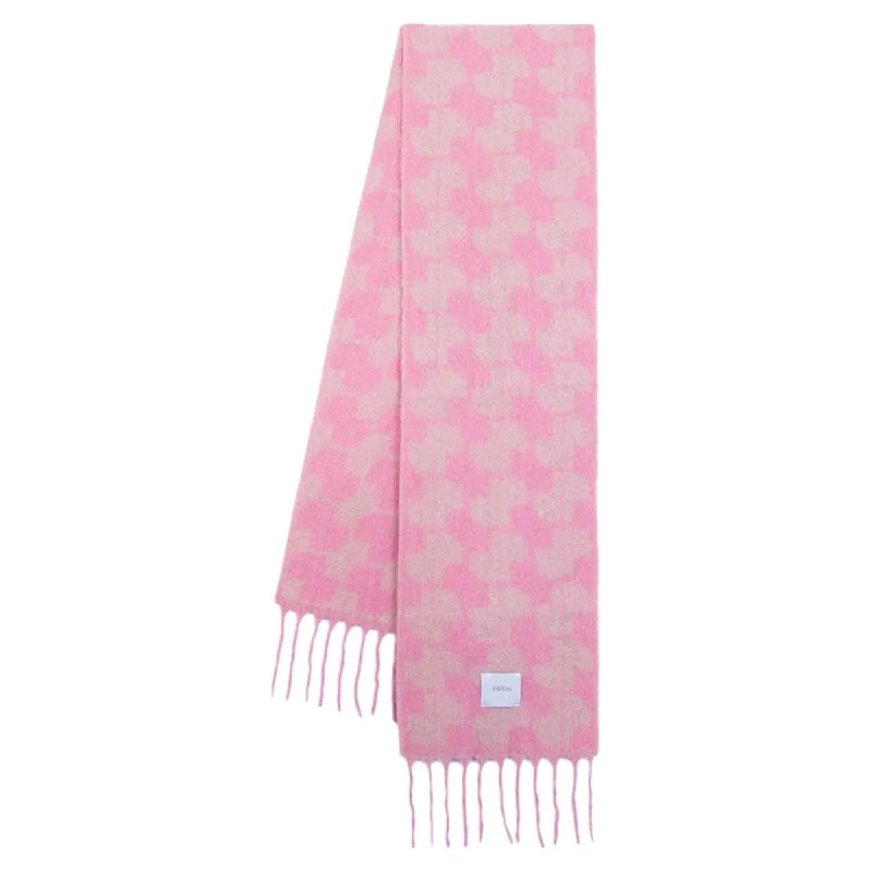 Scarves for cozy outfits -Jp Scarf - PATOU - Wool - Pink