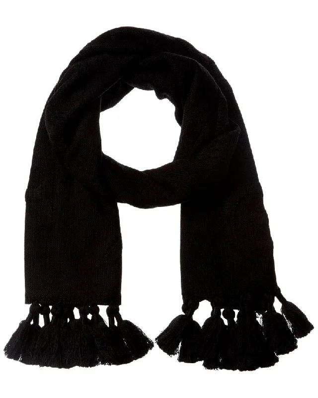 Scarves in cool patterns -Givenchy Logo Tassel Wool Scarf