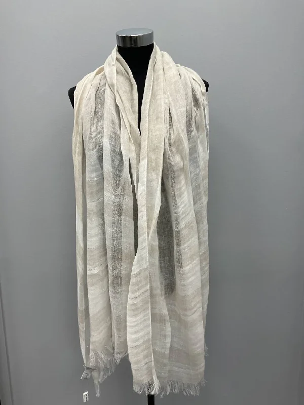 Scarves in earthy tones -Linene/lurex Scarf In Natural