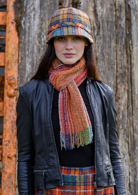 Scarves with heritage designs -Mucros Skellig Scarf | Orange Mix