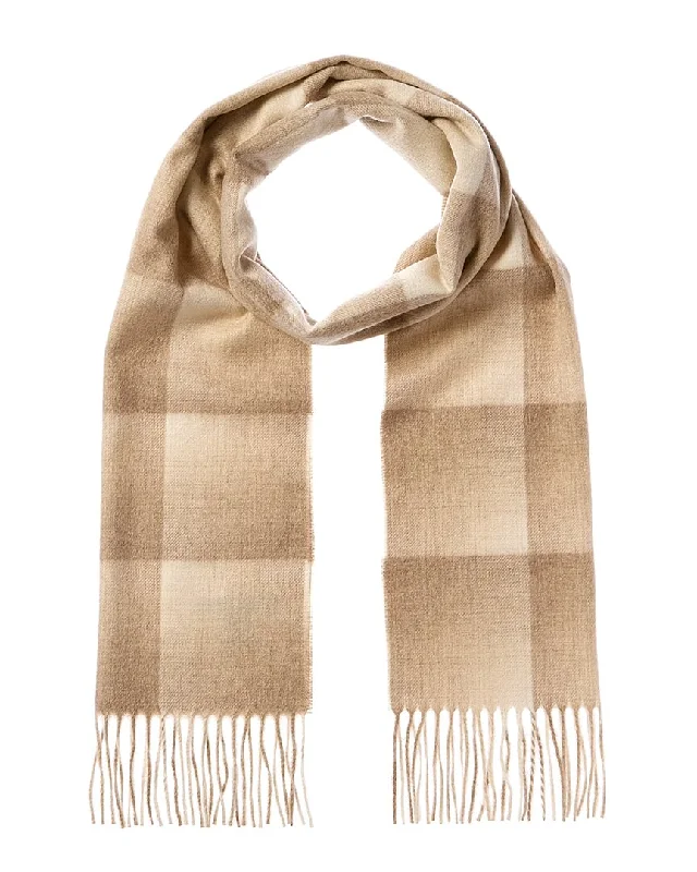 Scarves in low-cost ranges -Amicale Cashmere Ombre Grid Cashmere Scarf