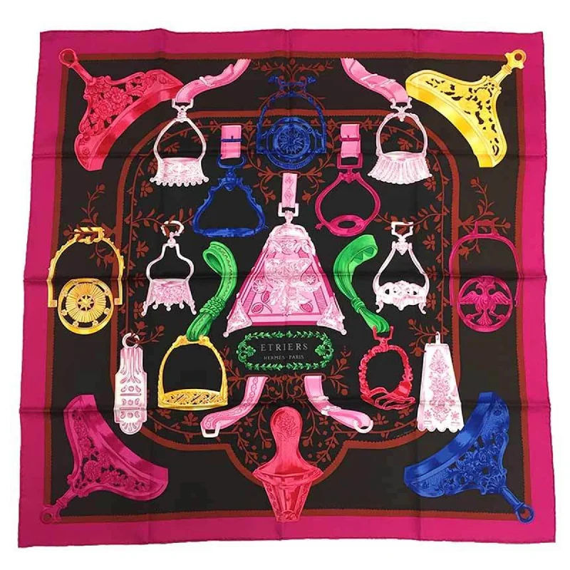 Scarves for mild weather -Hermes  pink Silk Scarf (Pre-Owned)