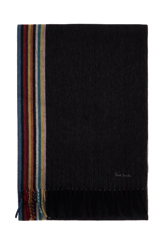 Mens Scarf Shiny-Paul Smith Men's Cashmere Scarf With Signature Stripe Pattern