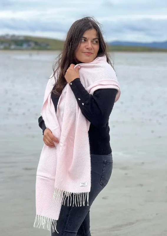 Scarves with shape patterns -McNutt Cashmere Wrap | Cloud Pink