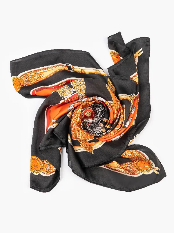 Shawls for outdoor elegance-Printed Silk Scarf