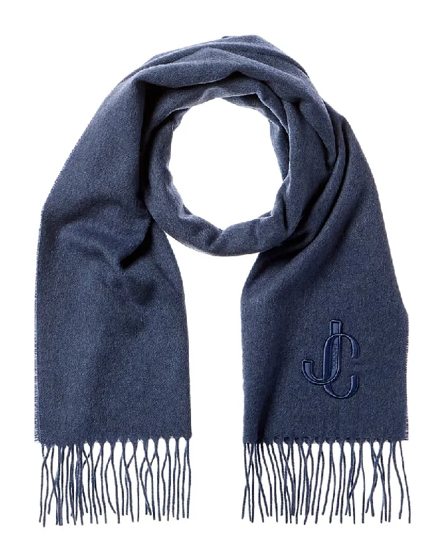 Scarves for winter fashion -Jimmy Choo Logo Cashmere Scarf