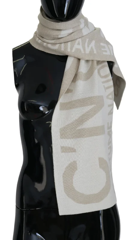 Scarves in trendy wraps -Costume National  Logo Wrap Warmer Shawl Women's Scarf