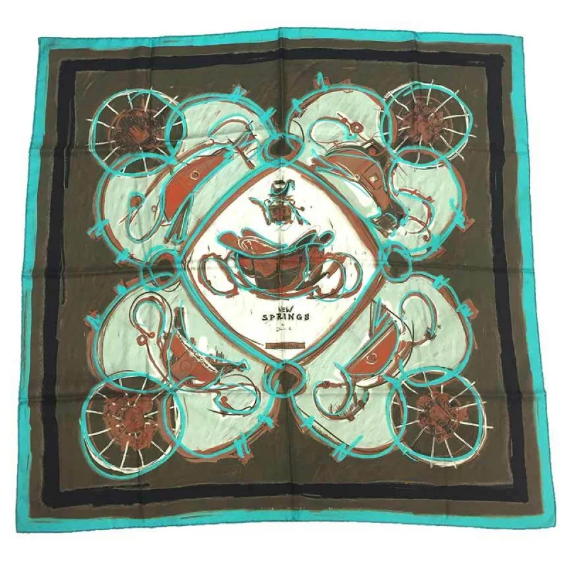 Scarves for professional looks -Hermes  blue Silk Scarf (Pre-Owned)