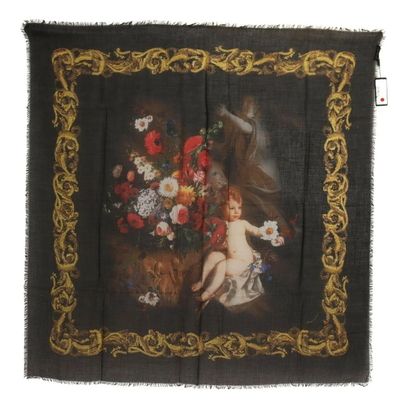 Scarves in soft colors -Dolce & Gabbana Elegant Silk Cashmere Floral Women's Scarf