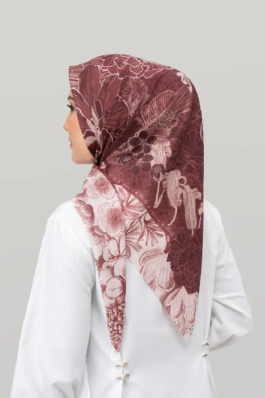 Neck Scarves tie-Azalea Scarf Carmine