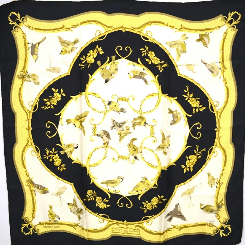 Scarves for daily outfits -Hermes   yellow Silk Scarf (Pre-Owned)