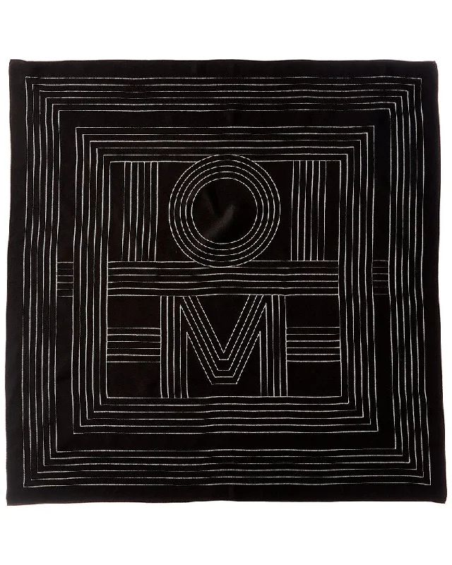 Scarves in soft cashmere -TOTEME Striped Embroidered Silk Scarf