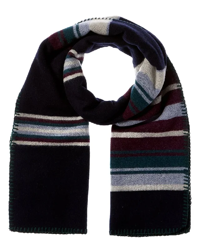 Mens Scarf Hiking-PS by Paul Smith Organic Stripe Wool Scarf