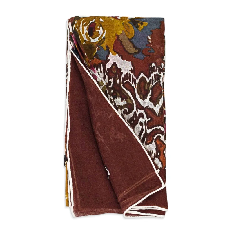 Scarves for casual chic -FLORAL PRINTED MULTICOLOR SCARF