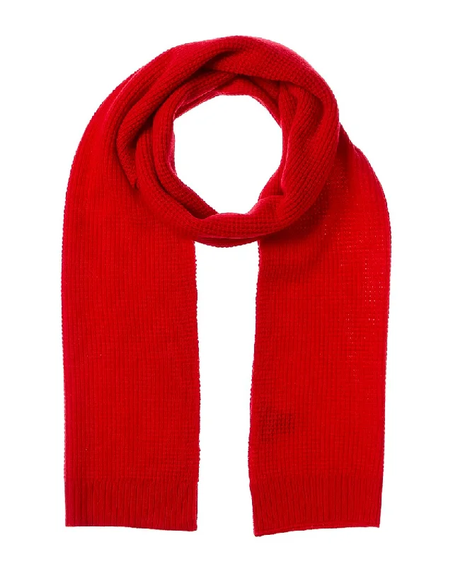 Scarves with playful prints -Hannah Rose Waffle Stitch Cashmere Scarf