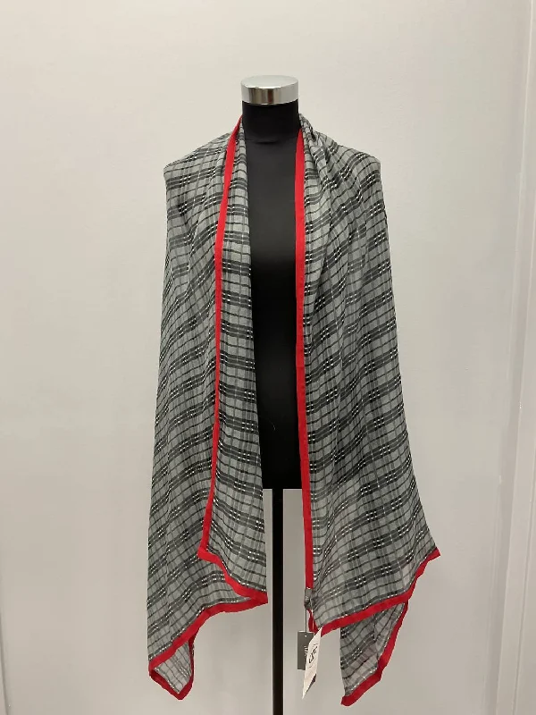 Scarves with zigzag patterns -Grey Cashmere Scarf