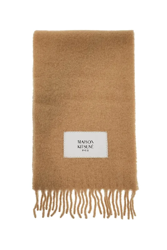 Mens Scarf Office-Maison Kitsune Men's Alpaca Wool Scarf