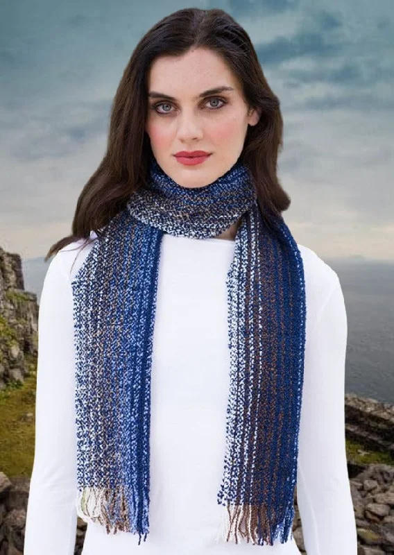 Scarves for warm nights -Mucros Skellig Scarf | Blue Navy