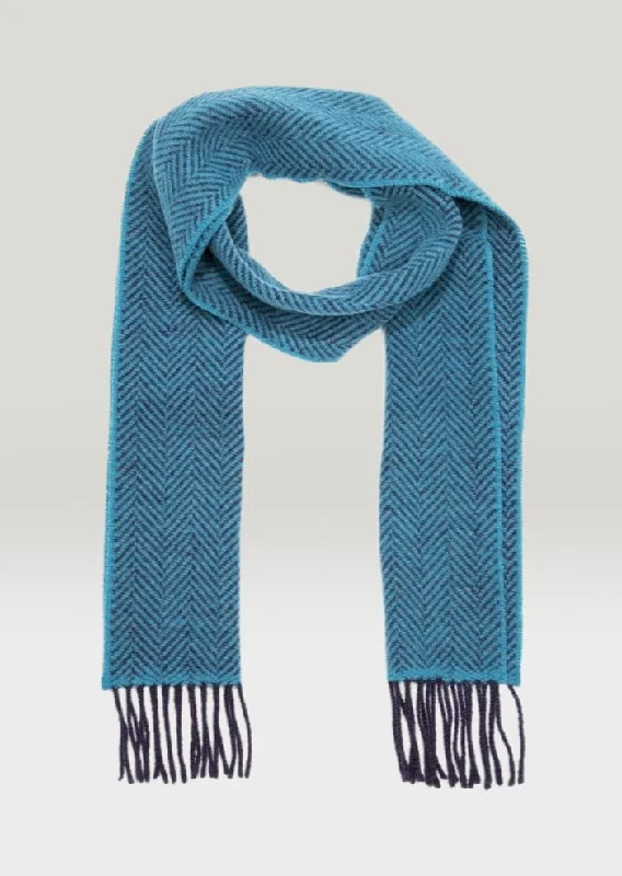 Scarves with fade effects -Cashmere Merino Scarf | Navy Teal