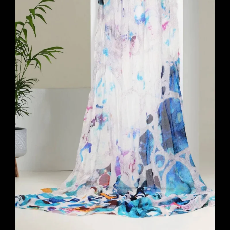 Scarves with bold florals -Waterfall Scarf In Multi