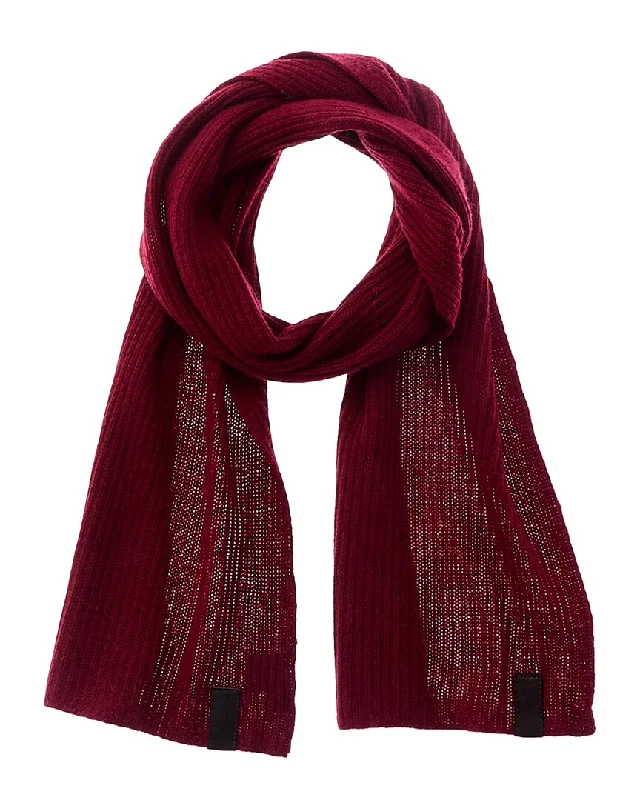 Scarves in fine silk -Portolano Leather-Trim Cashmere Scarf