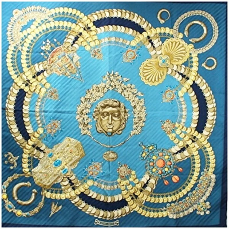 Scarves for festive travel -Hermes  Silk Scarf (Pre-Owned)